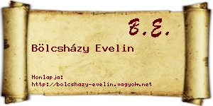 Bölcsházy Evelin névjegykártya